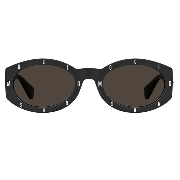 NEW Authentic Moschino Oval Sunglasses Black - Picture 9 of 9